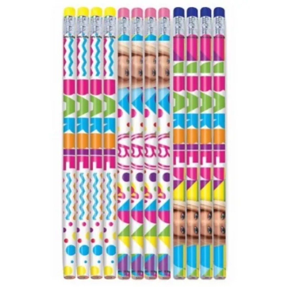 Pink Barbie No. 2 Pencils 12 Pack LoT Write Back to School Supplies Y2K 90s Doll